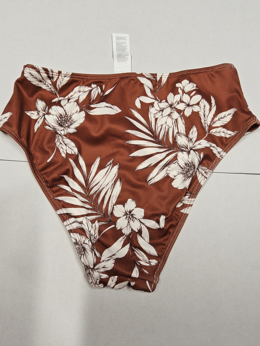 NWOT Cupshe Rust Floral High-Waist Bikini with Tankini - Picture 8 of 10